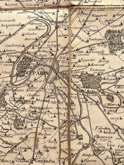 Map of the Paris area, dated 1773
53.5 x...