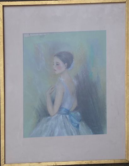 Marius MEYNIER, circa 1910
Lot of four pastels...