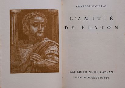 MAURRAS (Charles). L'amitié de Platon. Paris,...