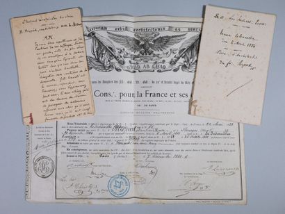 [Franc-maçonnerie]. Ensemble de 3 documents...