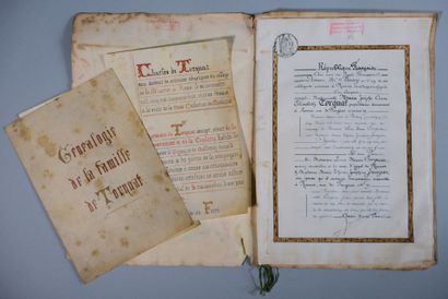 CURIOSITÉ - GÉNÉALOGIE. Contrat de Mariage...