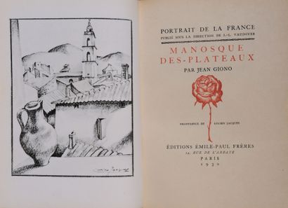 GIONO (Jean). Manosque des Plateaux. Paris,...