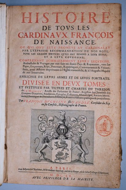 DU CHESNE (François). Histoire de tous les...
