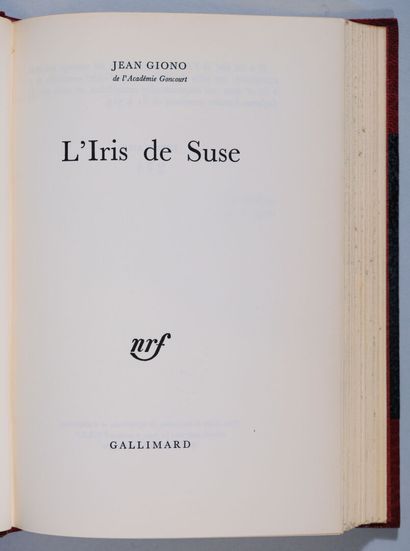 GIONO (Jean). L'iris de Suse. Paris, Gallimard,...