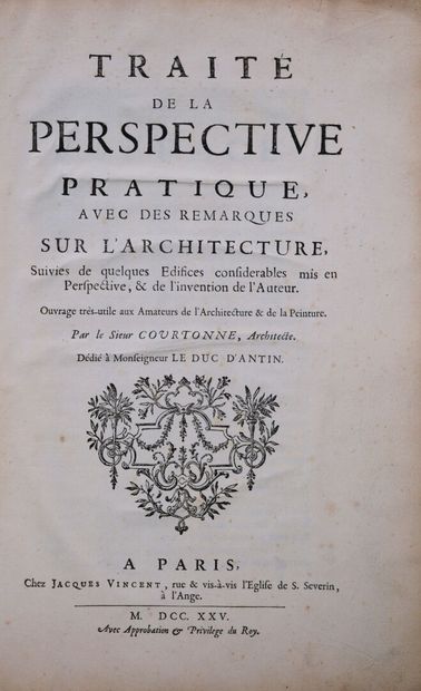 COURTONNE (Jean). Traité de la perspective...