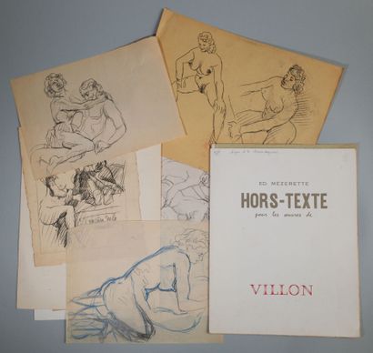 [Curiosa]. [Dessin]. Edmond MÉZERETTE (1895-1963)....