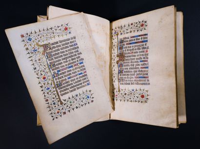 [Fragments d'un manuscrit enluminé du XVe...