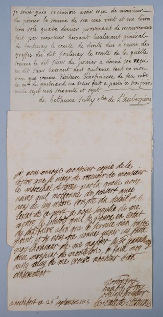 BÉTHUNE Famille de. 12 documents. Ensemble...