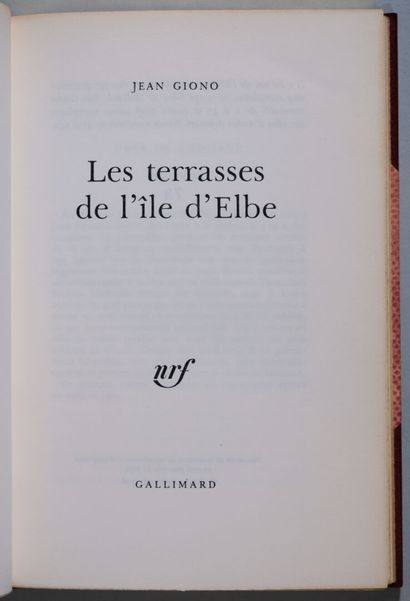 GIONO (Jean). Les terrasses de l'île d'Elbe....