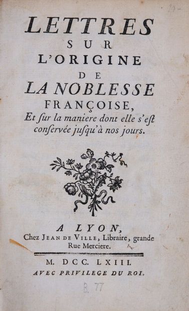MIGNOT de BUSSY (abbé). Lettres sur l'origine...