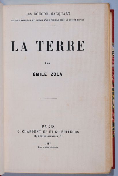 ZOLA (Émile). La terre. Paris, Charpentier,...