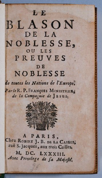 MÉNESTRIER (Claude-François). Le blason de...