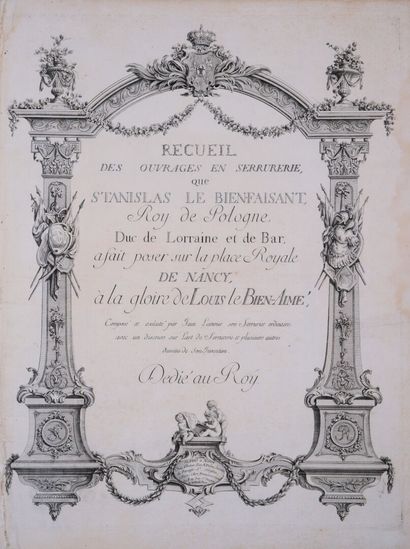 LAMOUR (Jean). Recueil des ouvrages en serrurerie,...