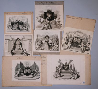 [Gravure]. [Héraldique. Allemagne]. Important...