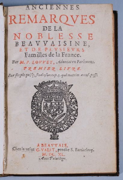 LOUVET (Pierre). Anciennes remarques de la...