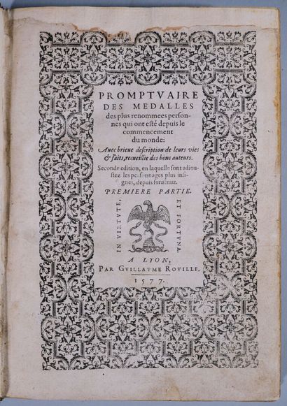 [Livre du XVIe siècle]. [ROUILLÉ (Guillaume)]....