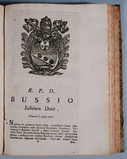 [Décrets ecclésiastiques]. Rome, [1735-1820]....