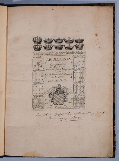 BLAZON (Le) ou l'Explication de armoiries
BLAZON...
