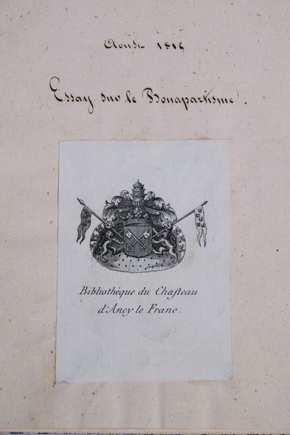[Manuscrit]. [Premier Empire]. ESSAY sur...