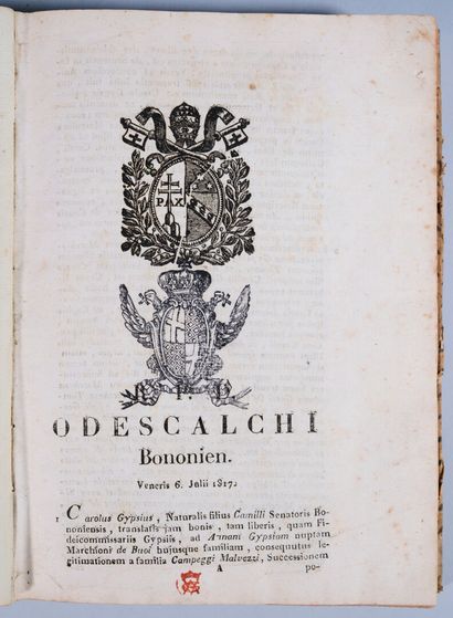 [Décrets ecclésiastiques]. Rome, [1735-1820]....
