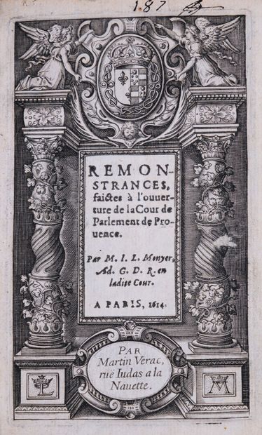 MONYER. Remonstrances, faictes à l'ouverture...