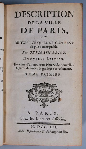 BRICE (Germain). Description de la ville...