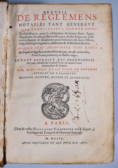 CHENU (Jean). Réunion de deux ouvrages publiés...