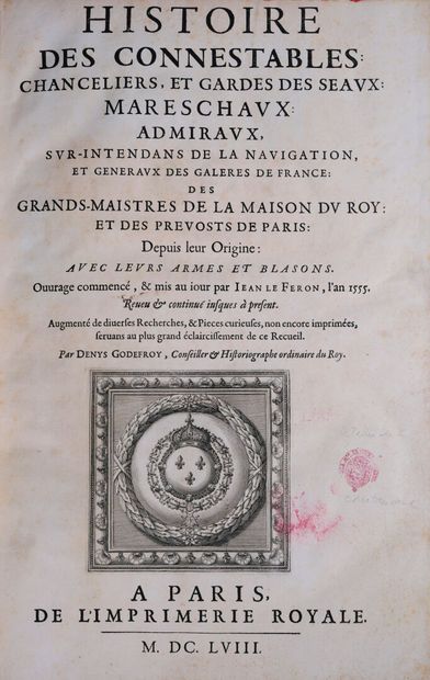 LE FÉRON (Jean). Histoire des connestables,...