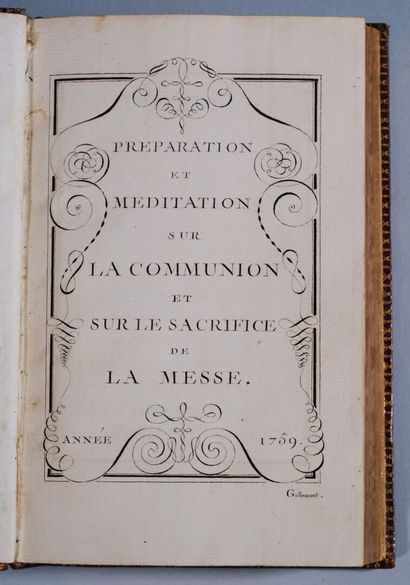 [Manuscrit]. [Reliure aux armes]. GALLEMANT...