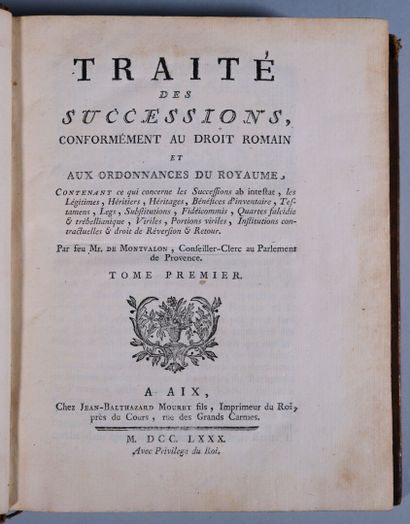 BARRIGUE DE MONTVALON (André de). Traité...