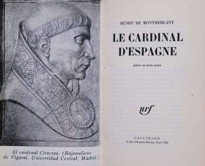 MONTHERLANT (Henry de). Le cardinal d'Espagne....