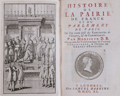 [LE LABOUREUR (Jean)]. Histoire de la pairie...