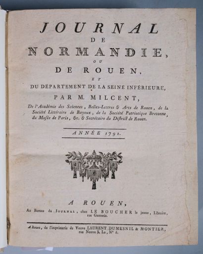 [French Revolution]. [Normandie]. JOURNAL...