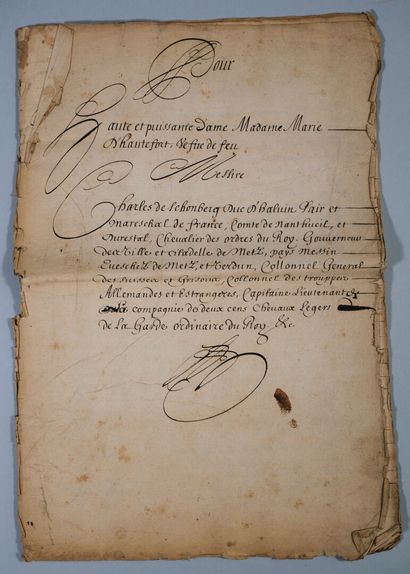 MOSELLE. Manuscrit anonyme (s.l.n.d.) ; 23...