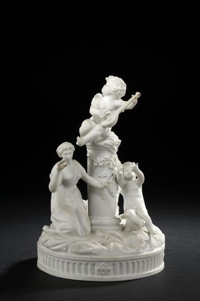 PARIS, late 19th century
Bisque group representing...