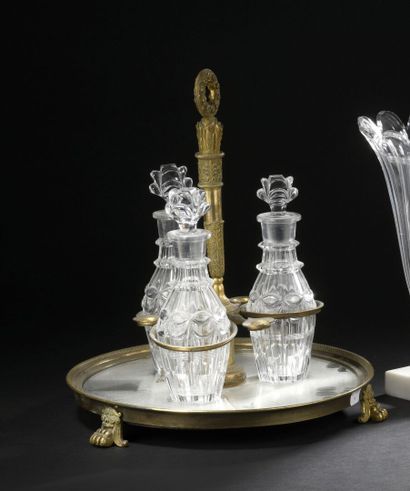 Empire period gilt and chased bronze liquor...