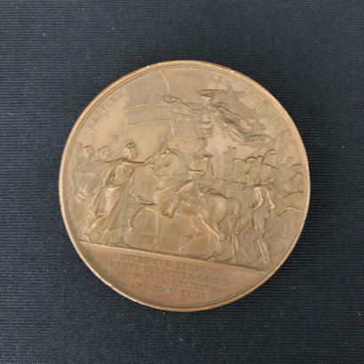 Bronze MEDAL from the reign of Louis XVIII.
Triumphal...
