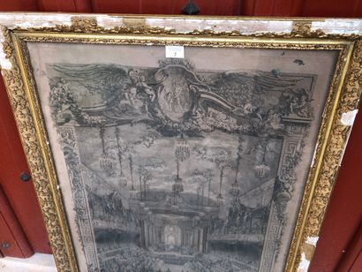 GRANDE GRAVURE in black and white, decorating...