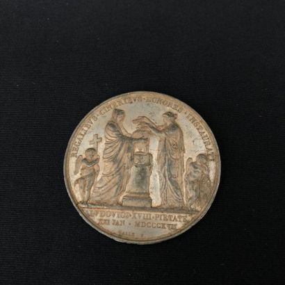 Bronze MEDAL from the reign of Louis XVIII.
Triumphal...