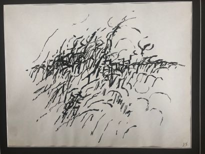 Jacques GERMAIN (1915-2001)
Abstract composition.
Ink...
