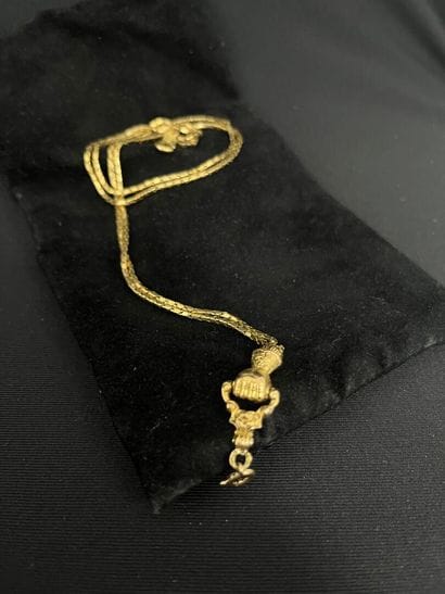 WATCH CHAIN in 750/°°° (18K) yellow gold,...