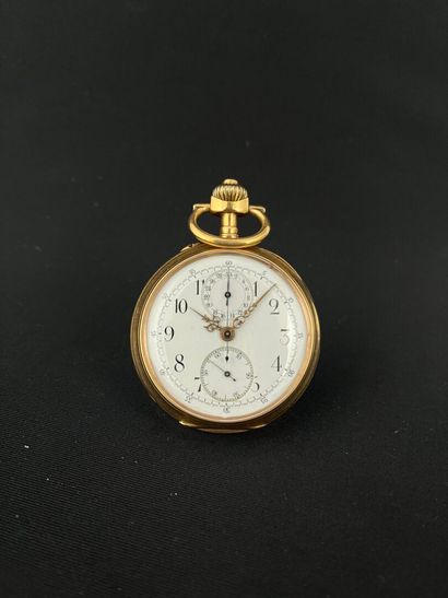 CHRONOGRAPH in 750/°°°, 18K yellow gold,...