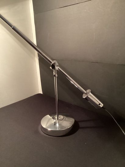 SOLERE : 
Chrome-plated metal lamp.
1980s...