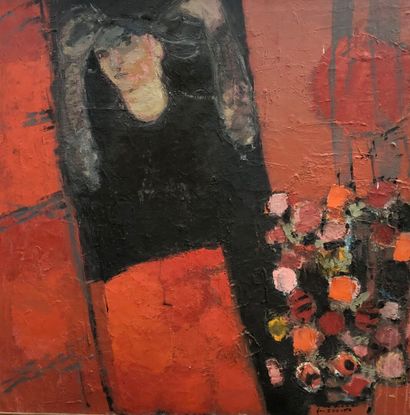 Gérard DIAZ (born 1938)
Woman with bouquet....