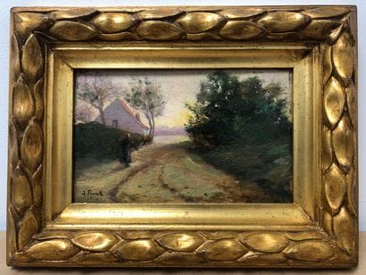 Lucien FRANK (1857-1920)
Village landscape.
Oil...