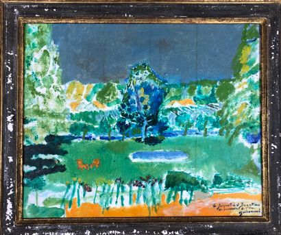 Paul GUIRAMAND (1926-2007)
The garden. 
Oil...