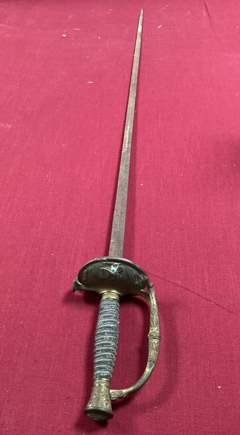 EPEE with straight blade (rusty) 
Without...