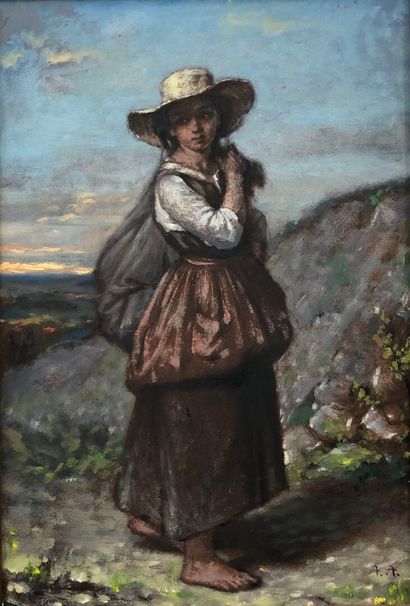 Auguste ANASTASI (1820-1899)
Jeune paysage...