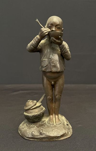 Kinichiro ISHIKAWA (1871-1945)
Enfant mangeant...