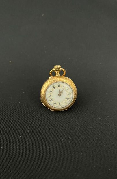 NECK WATCH, 750/°°° (18K) yellow gold case,...